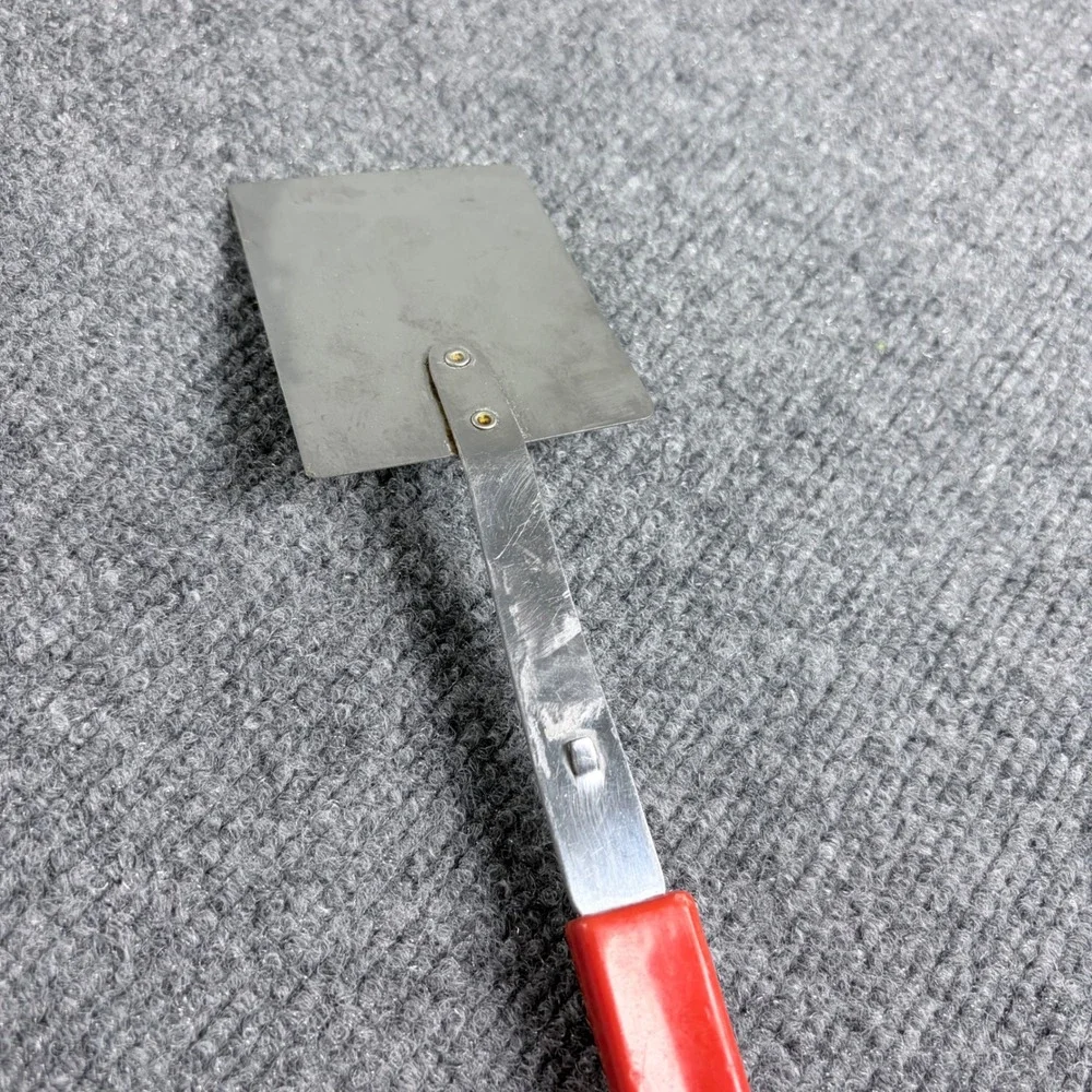 Vintage Quikut Stainless Steel Brownie Spatula Red Handle‎ Made in USA Kitchen